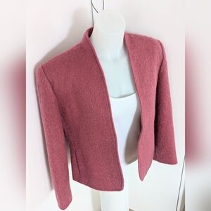 LOMBARDI Vintage Berry-Pink Mohair Blend Jacket; Size 10